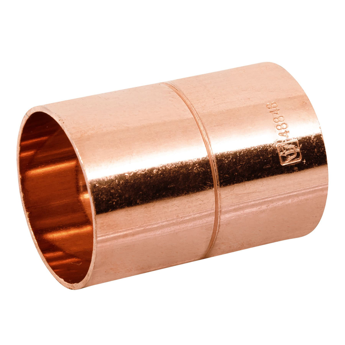Cople de cobre 1-1/4', con ranura, FOSET 1/4'