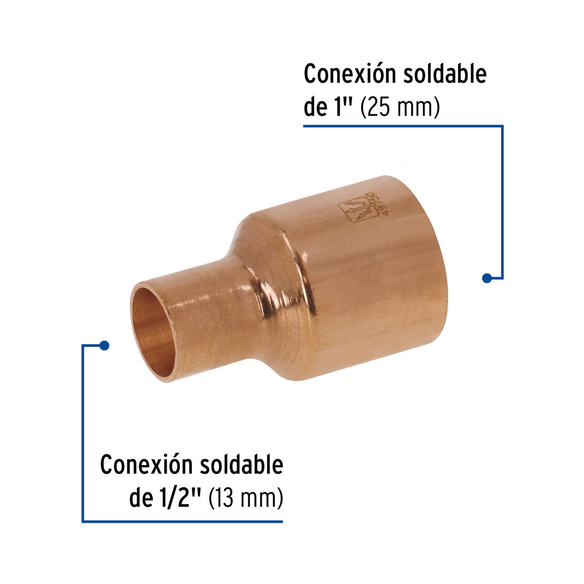 Reduccion campana de cobre 1 x FOSET 3/4"