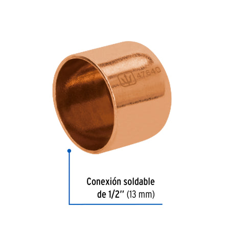 Tapon capa de cobre FOSET BASIC 1/2"