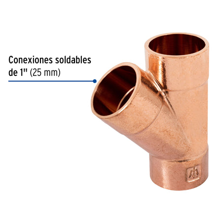 Yee sencilla de cobre FOSET 3/4"