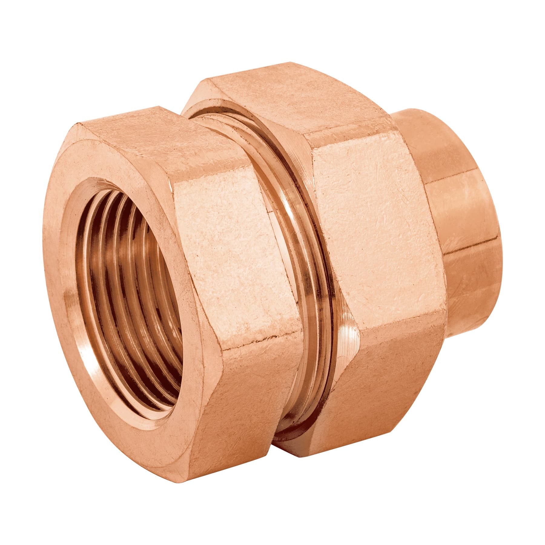 Tuerca union laton cobrizado rosca interior FOSET 3/4"