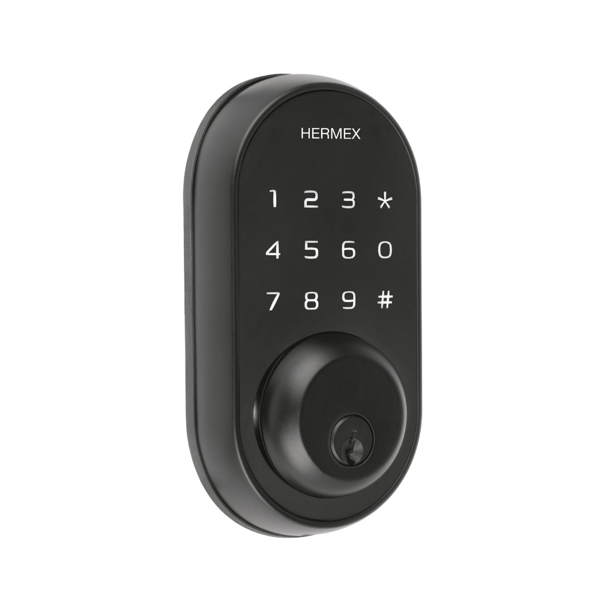 Cerrojo Digital tubular color negro HERMEX