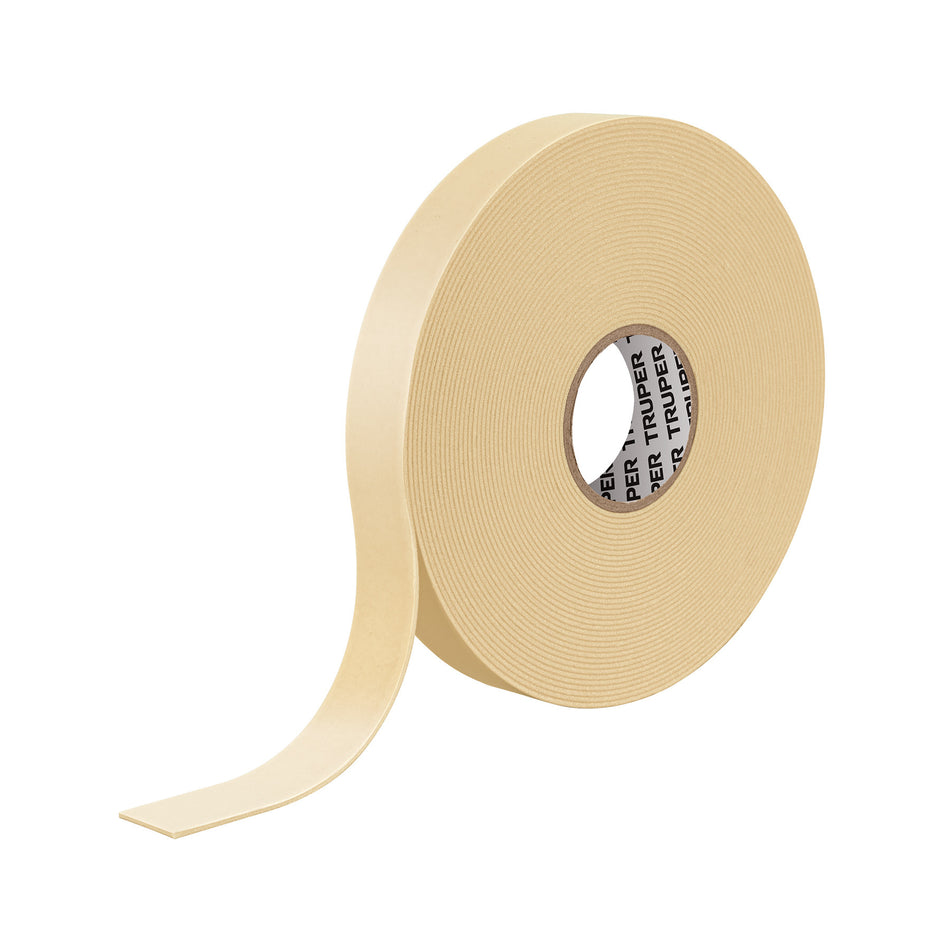 Cinta doble cara de 19 mm x 10 m, Truper 19 mm, 10 m