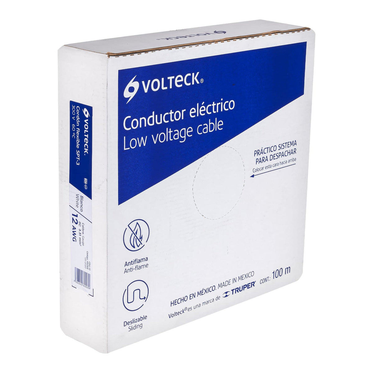 Rollo de de cordon duplex flexible SPT Volteck 12 AWG