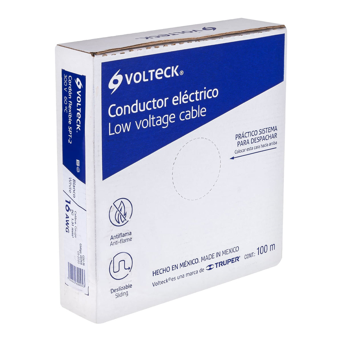 Rollo de de cordon duplex flexible SPT Volteck 16 AWG