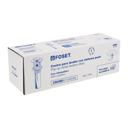 Contra para lavabo con rebosadero sistema push Contra para lavabo con rebosadero sistema push