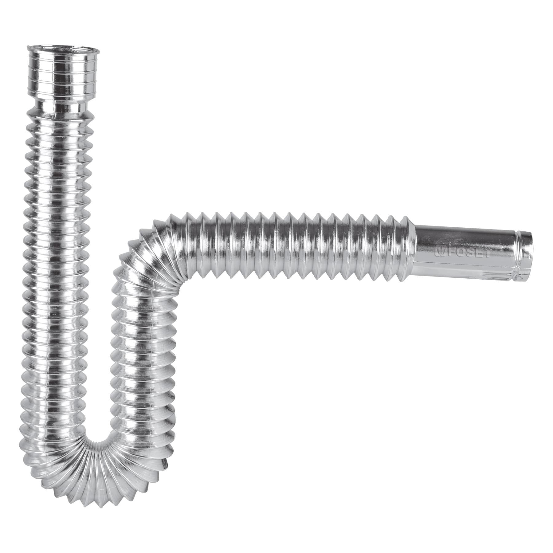 Cespol flexible polietileno para lavabo y fregadero cromo