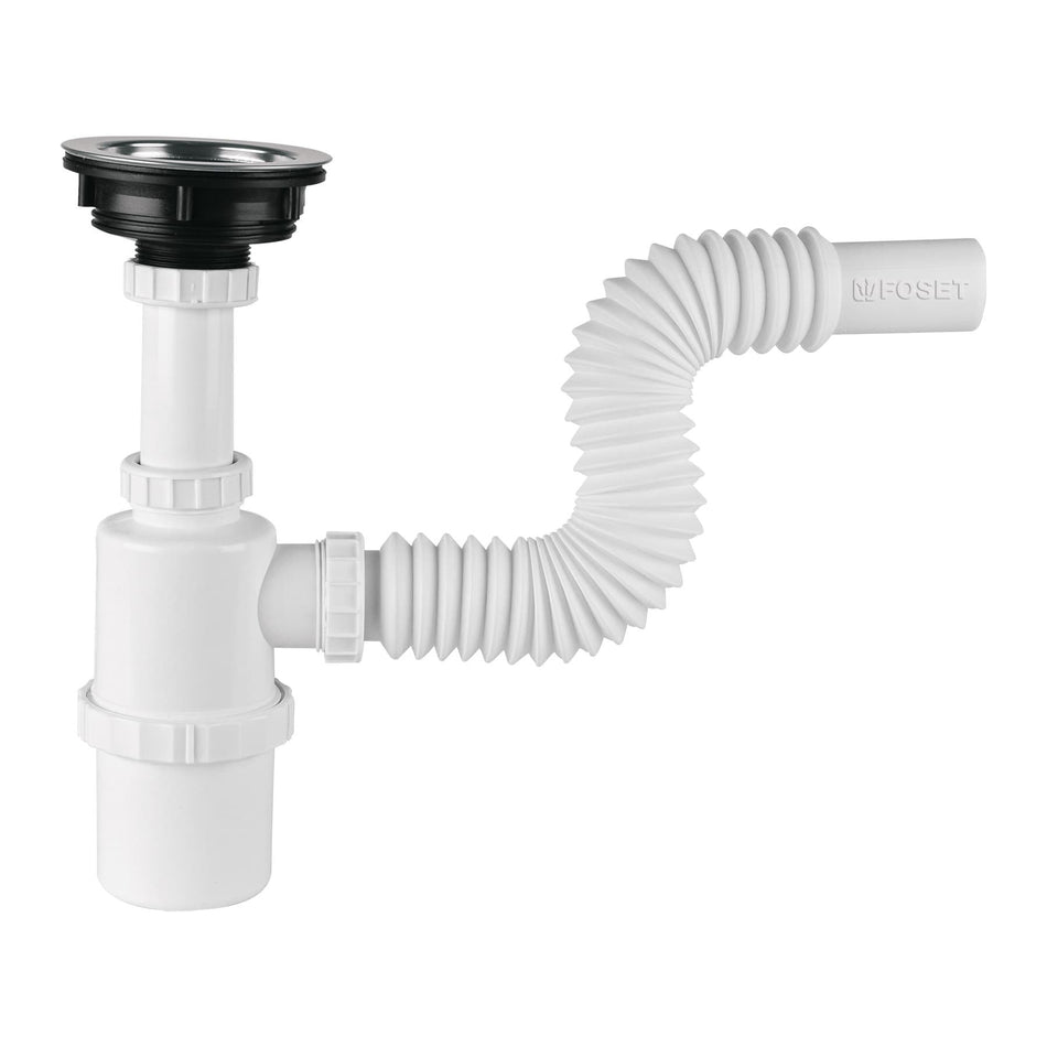 Cespol de bote con contracanasta de acero inox. p/fregadero