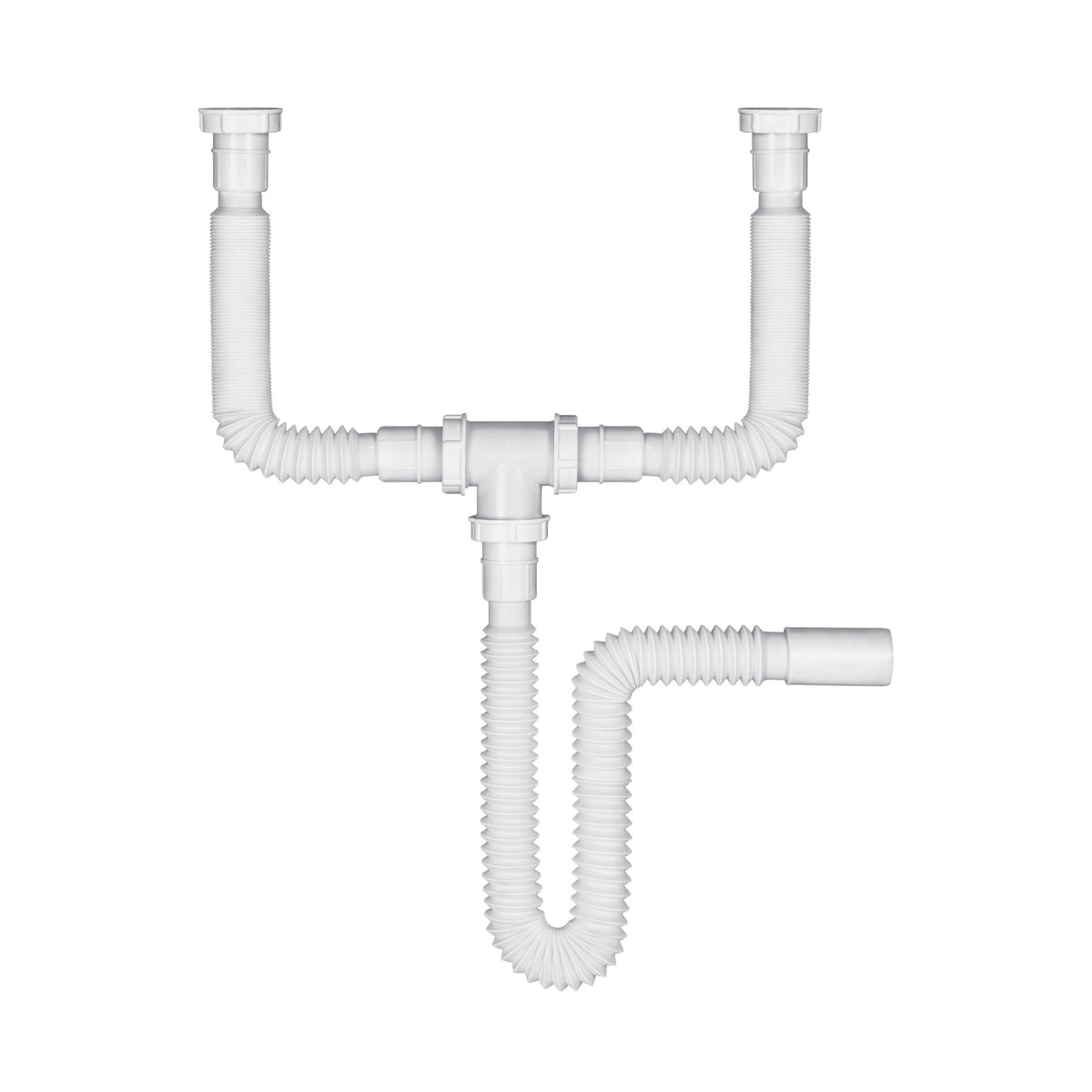 Cespol flexible doble para fregadero polipropileno 1-1/2"