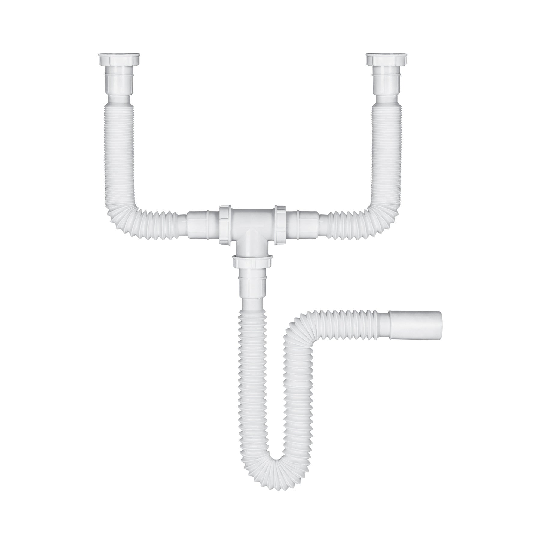 Cespol flexible doble para fregadero polipropileno 1-1/2"