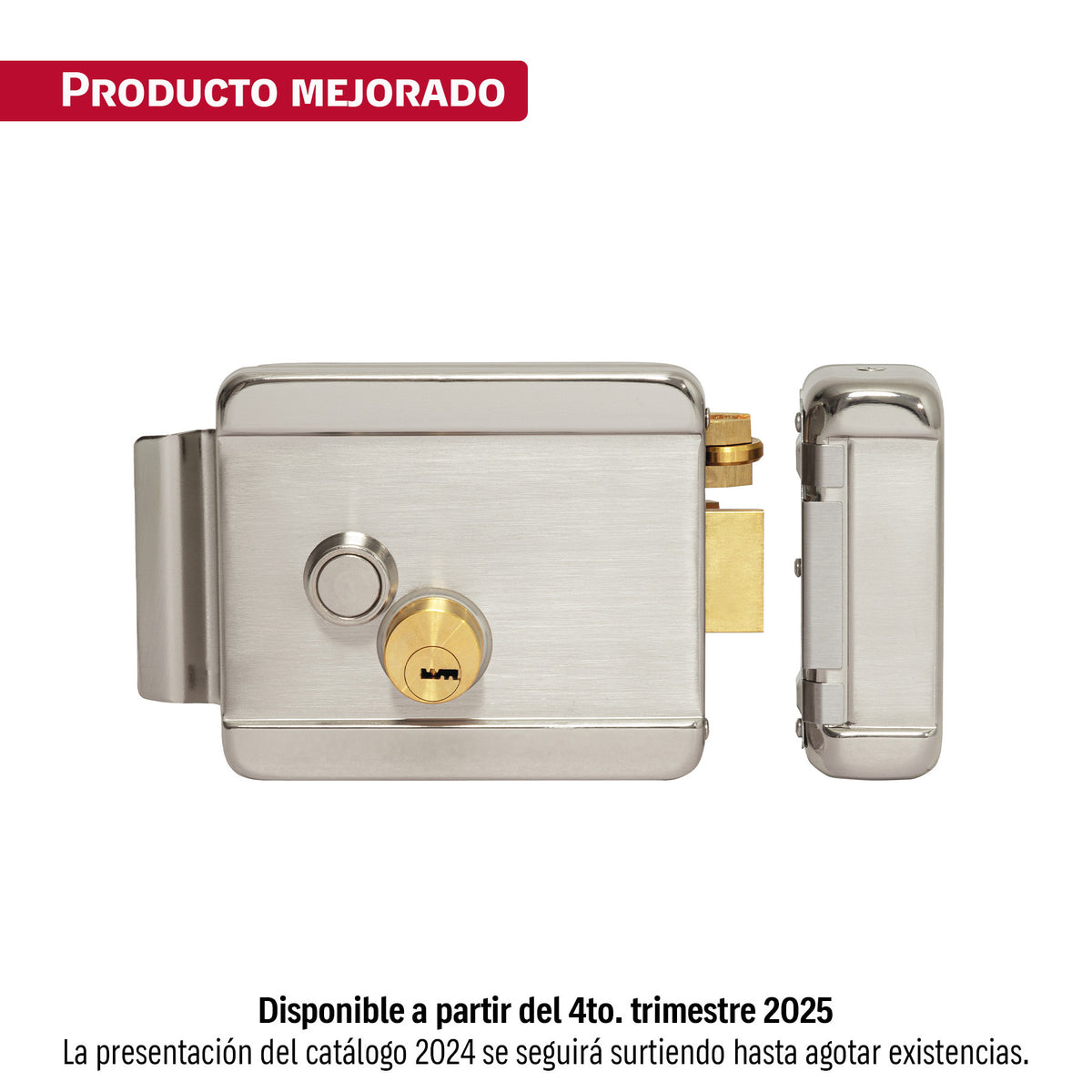 Cerradura electromecánica sin botón, derecha, HERMEX