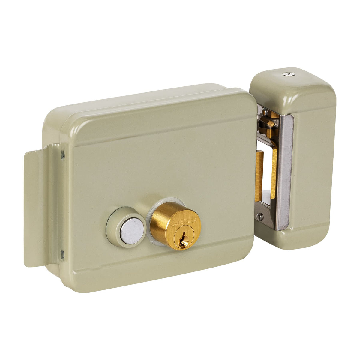 Cerradura electromecanica con boton derecha HERMEX