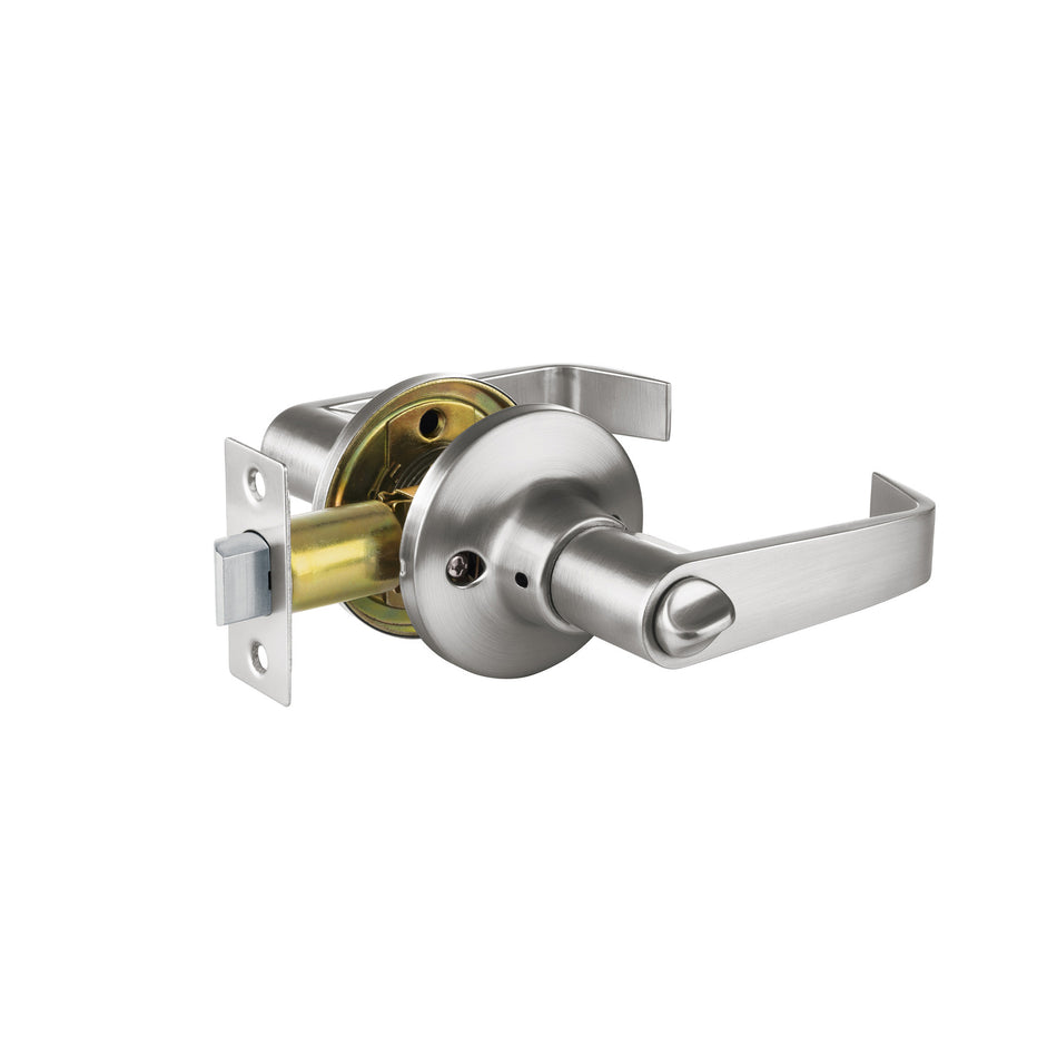 Cerradura manija 'Siena' p/recámara cromo mate, HERMEX