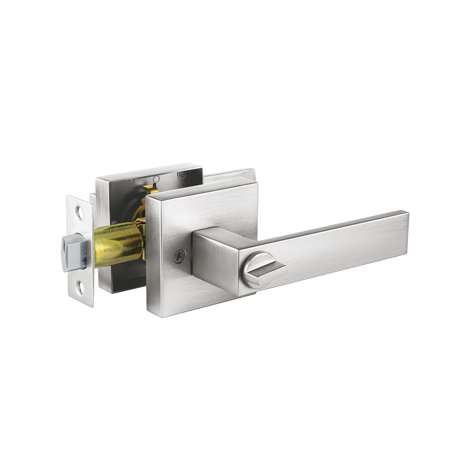 Cerradura manija 'Módena' p/baño, cromo mate, HERMEX