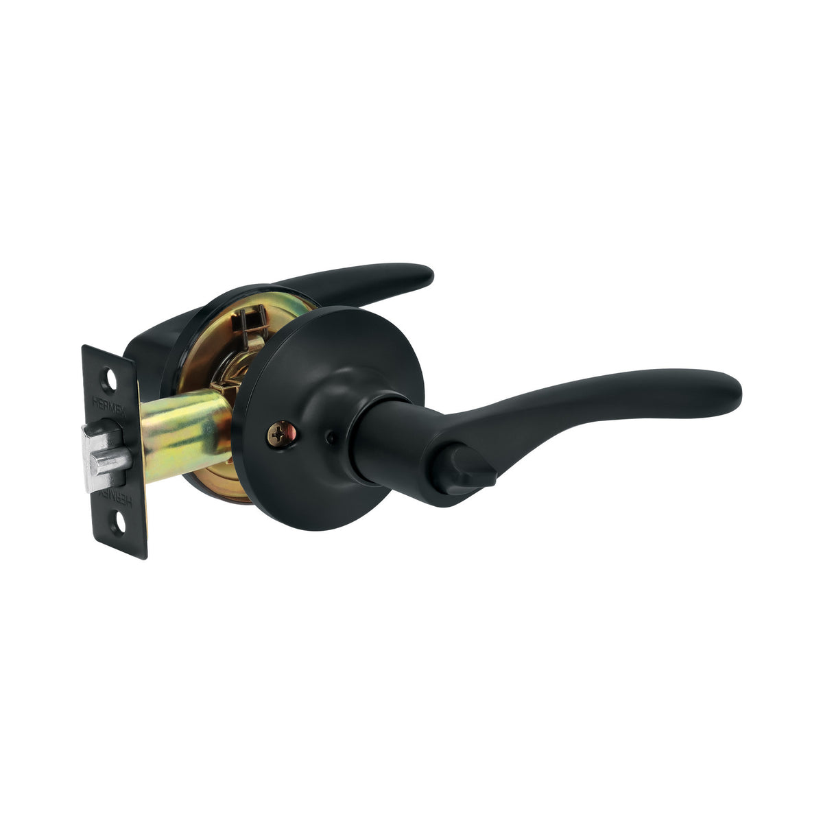 Cerradura manija "Milan" p/recamara negro cil laton BASIC