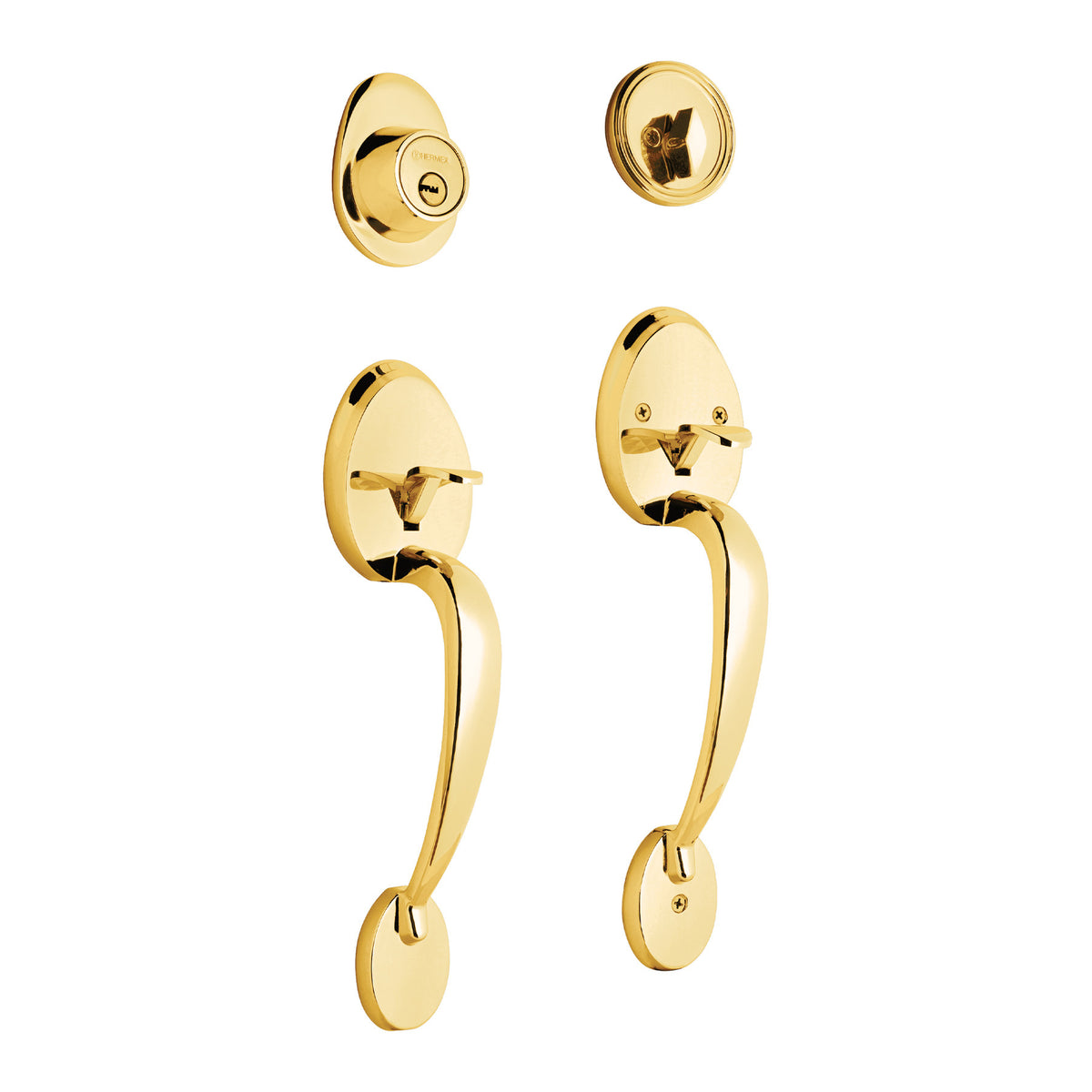 Doble jaladera Lugo llave-mariposaLaton BrillanteHERMEX