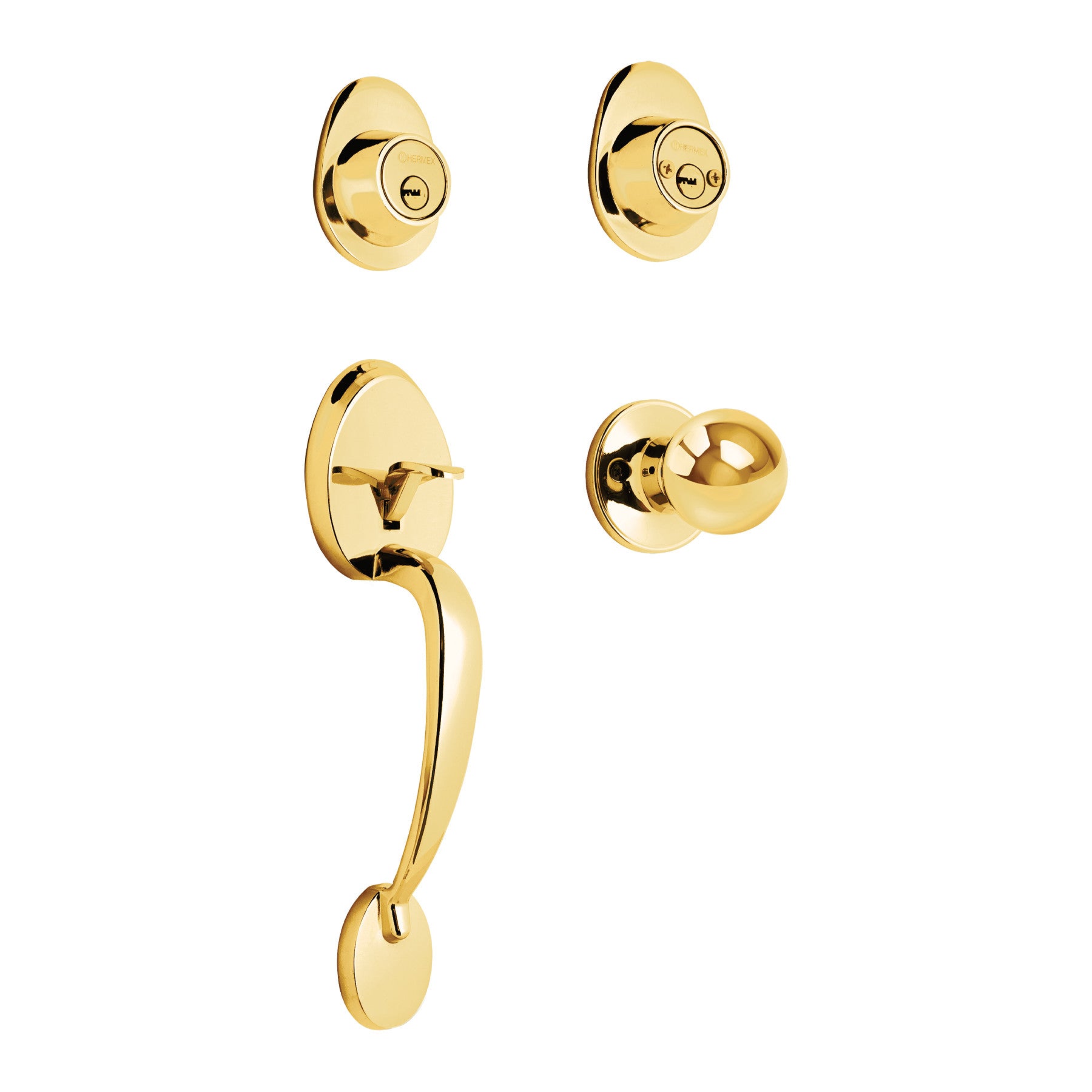 Jaladera/perilla Lugo llave-llave Laton BrillanteHERMEX