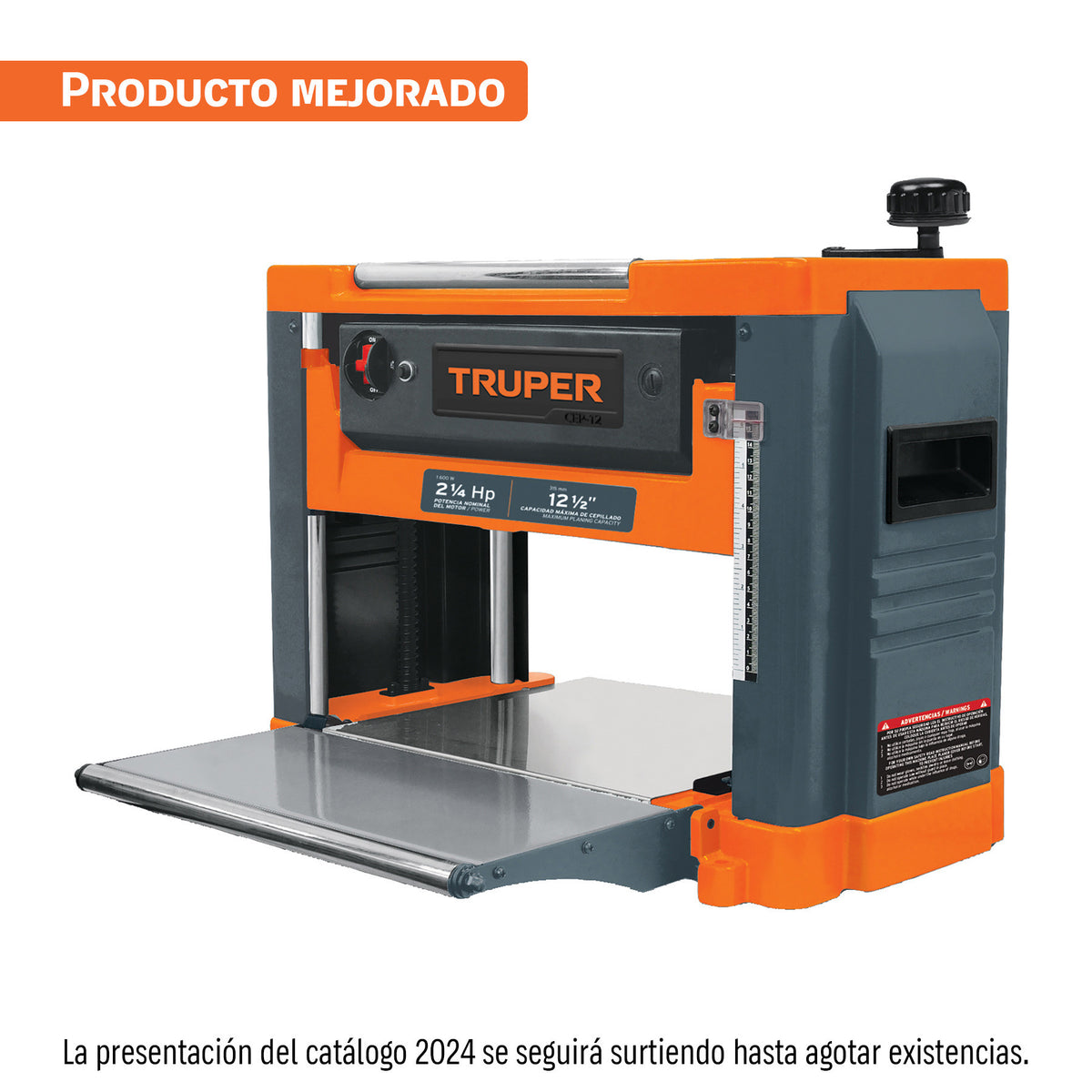 Cepillo portatil 12-1/2" 2-1/4 HP (1600 W) Truper