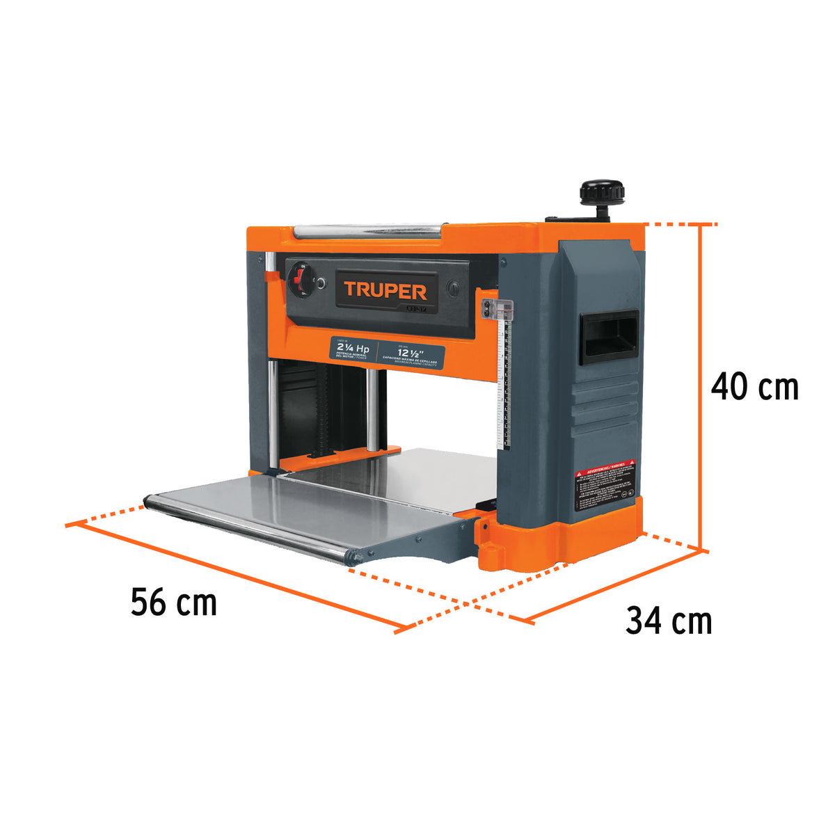 Cepillo portatil 12-1/2" 2-1/4 HP (1600 W) Truper