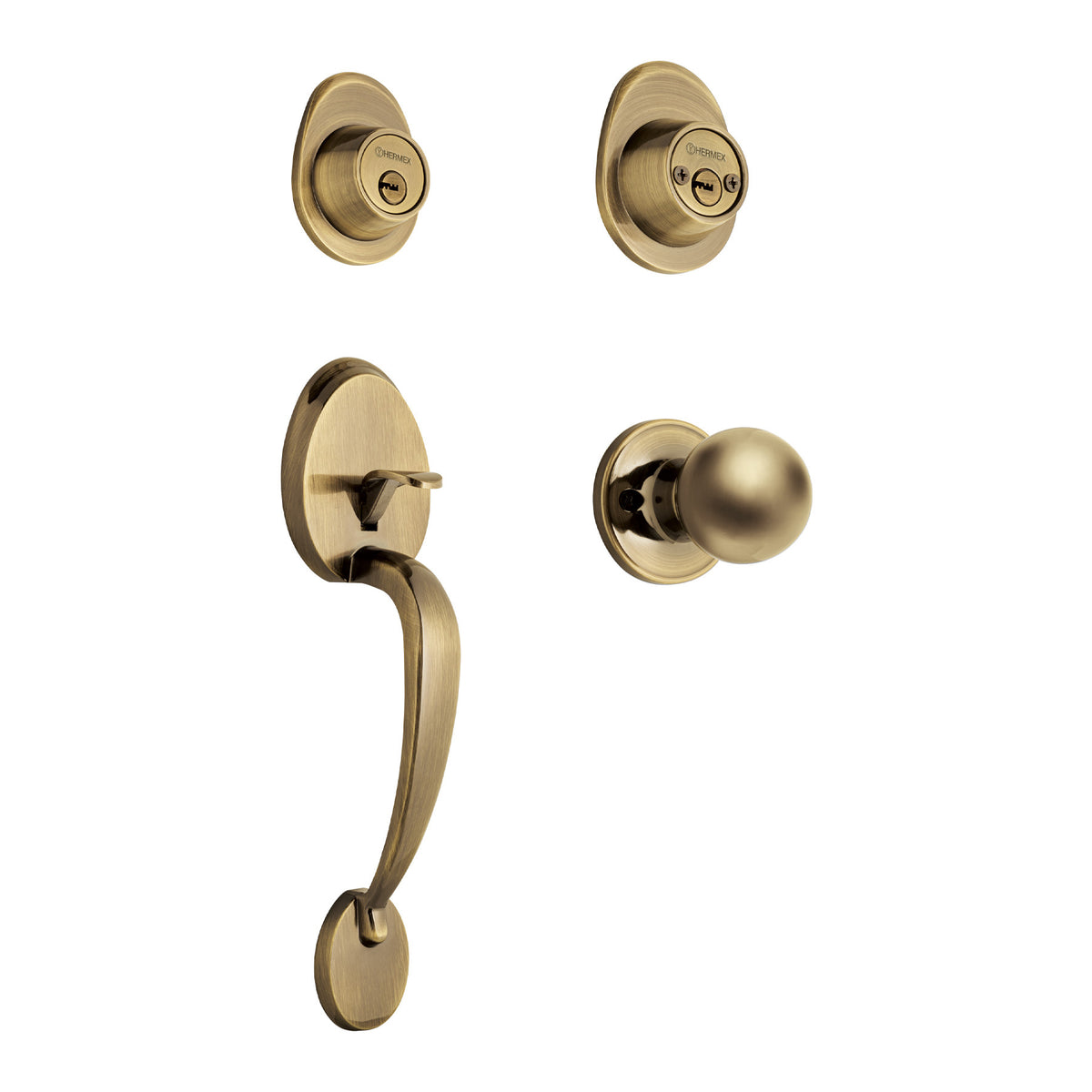 Jaladera/perilla Lugo llave-llave Laton Antiguo HERMEX