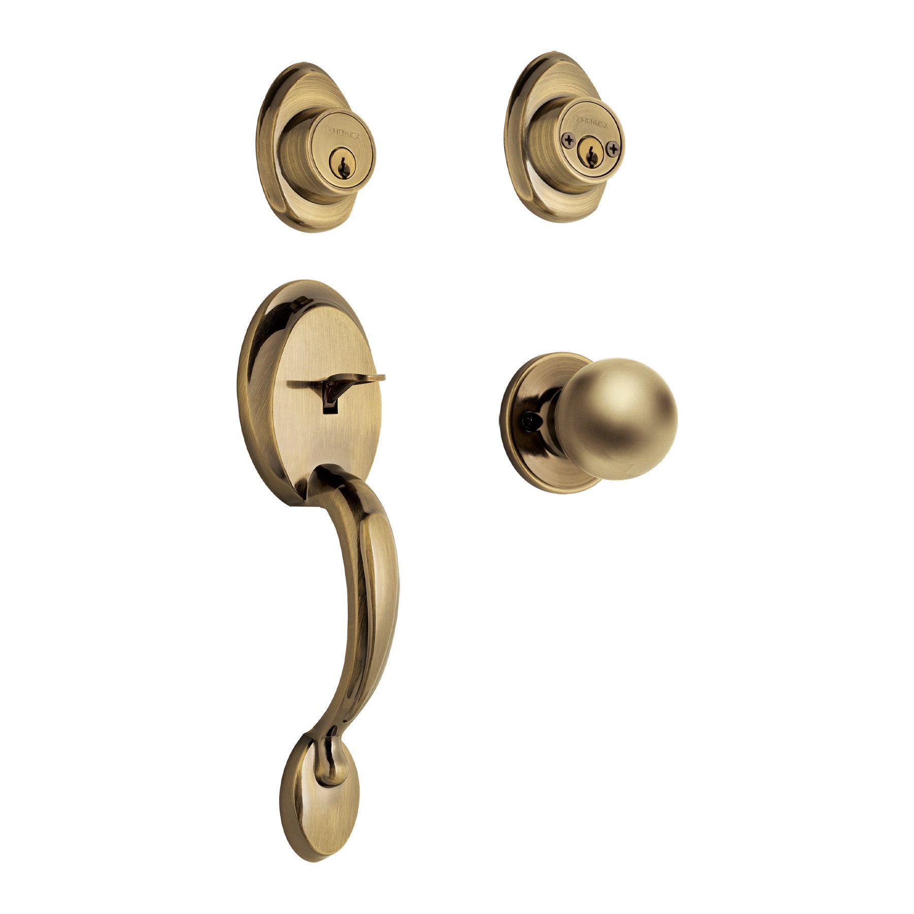 Jaladera y perilla Berna llave-llave LA BASIC