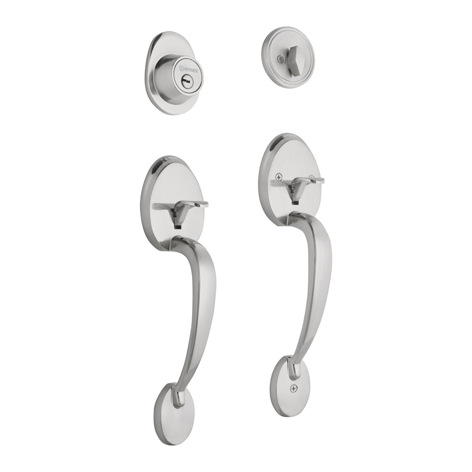 Doble jaladera Lugo llave-mariposa HERMEX Mate