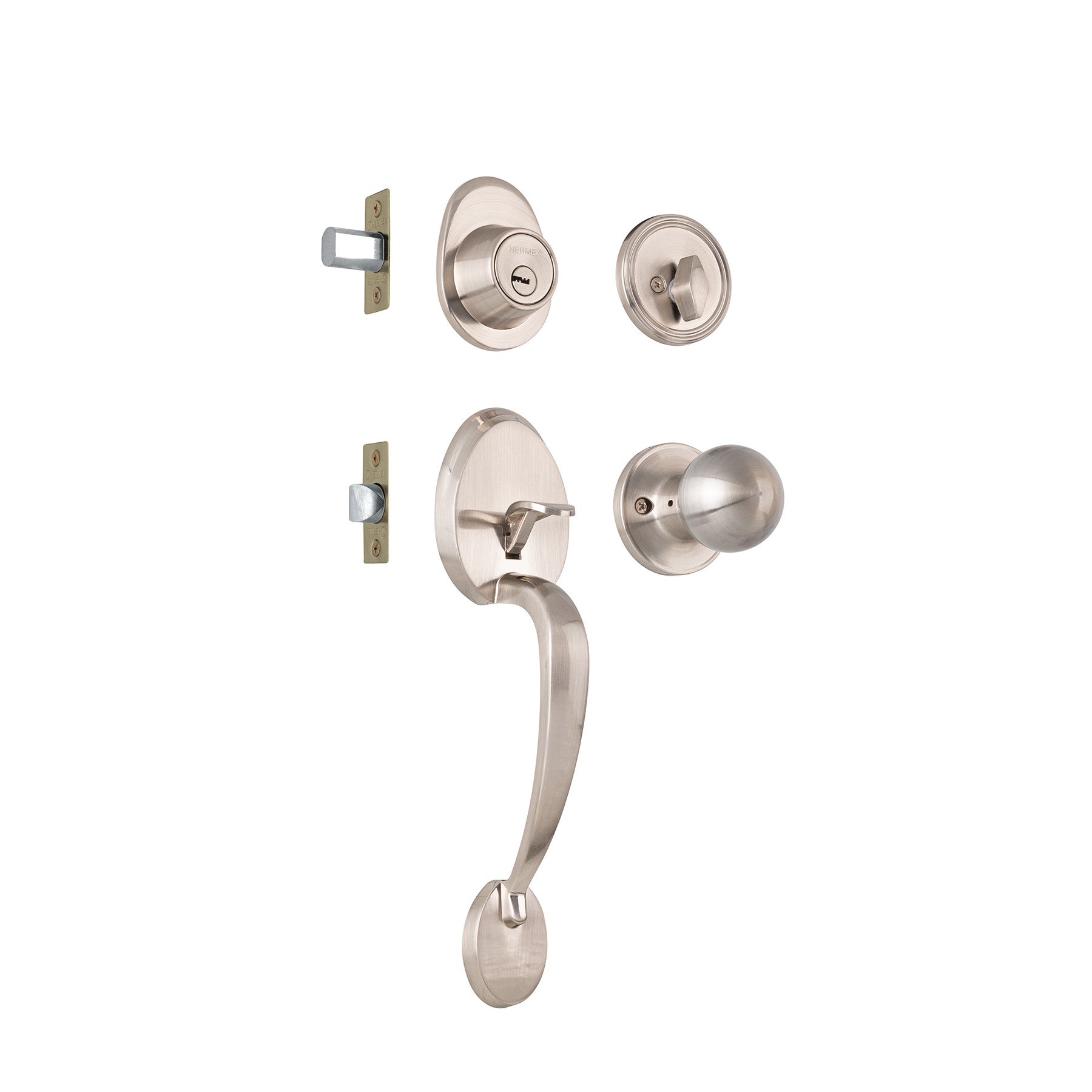 Jaladera/perilla Lugo llave-mariposa Niquel Satin HERMEX