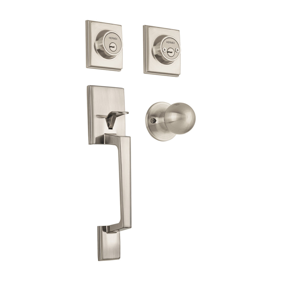 Jaladera/perilla/cerrojo Porto llave-llave Niquel Satin