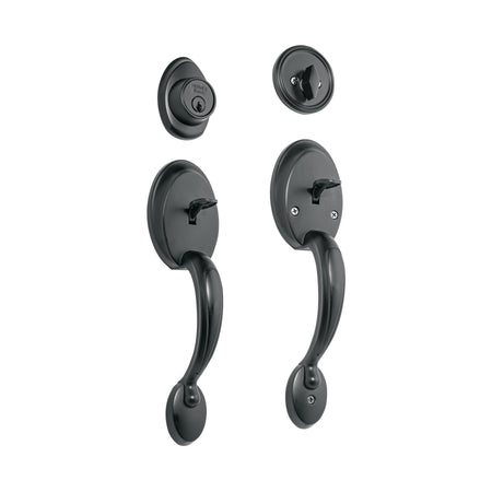 Doble jaladera y perilla Berna mariposa BASIC negro