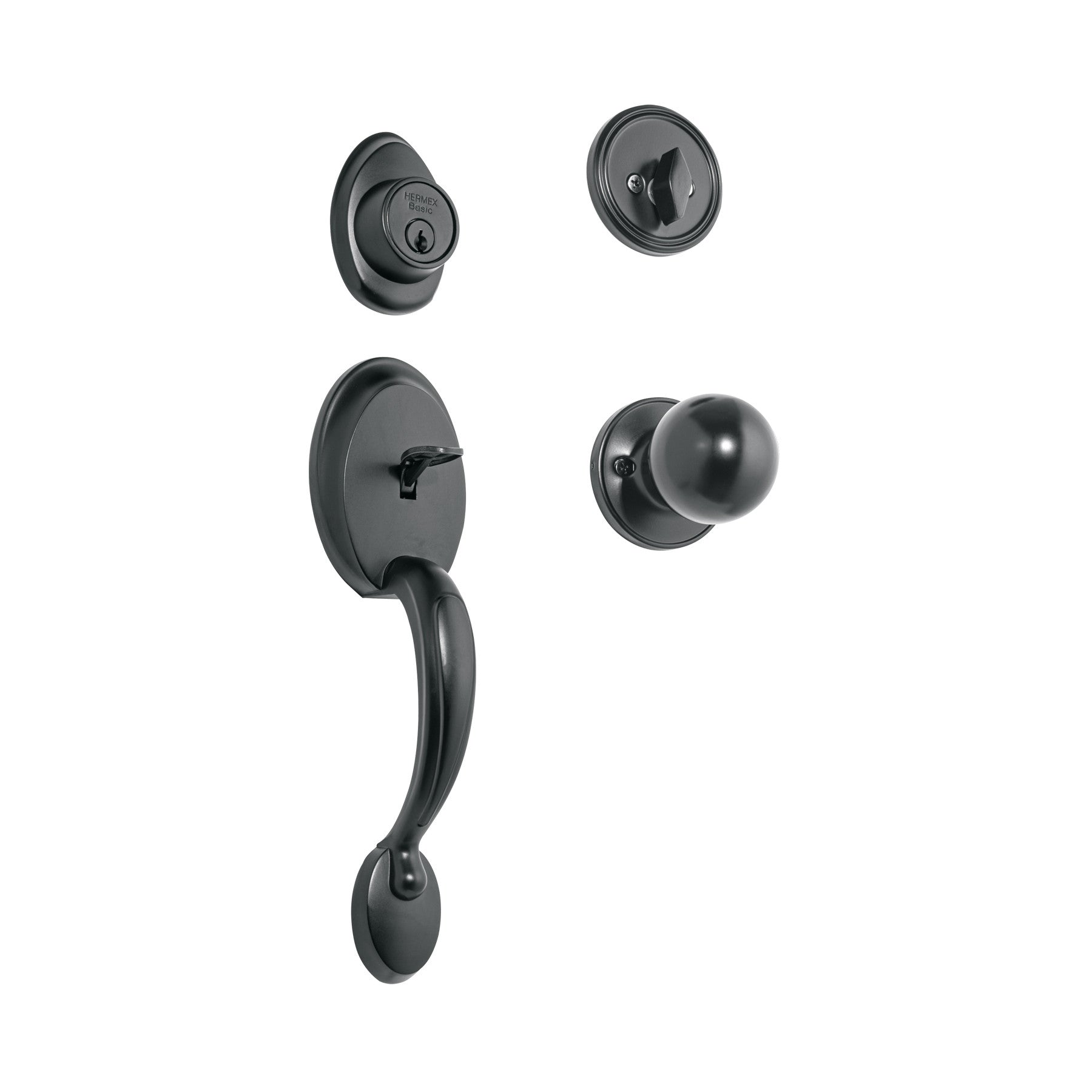 Jaladera y perilla Berna llave-mariposa BASIC negro