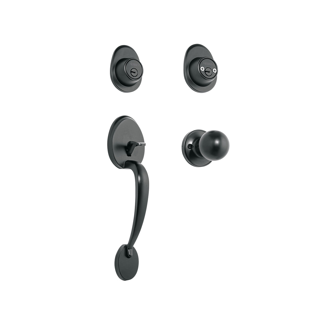 Jaladera/perilla Lugo llave-llave HERMEX Negro