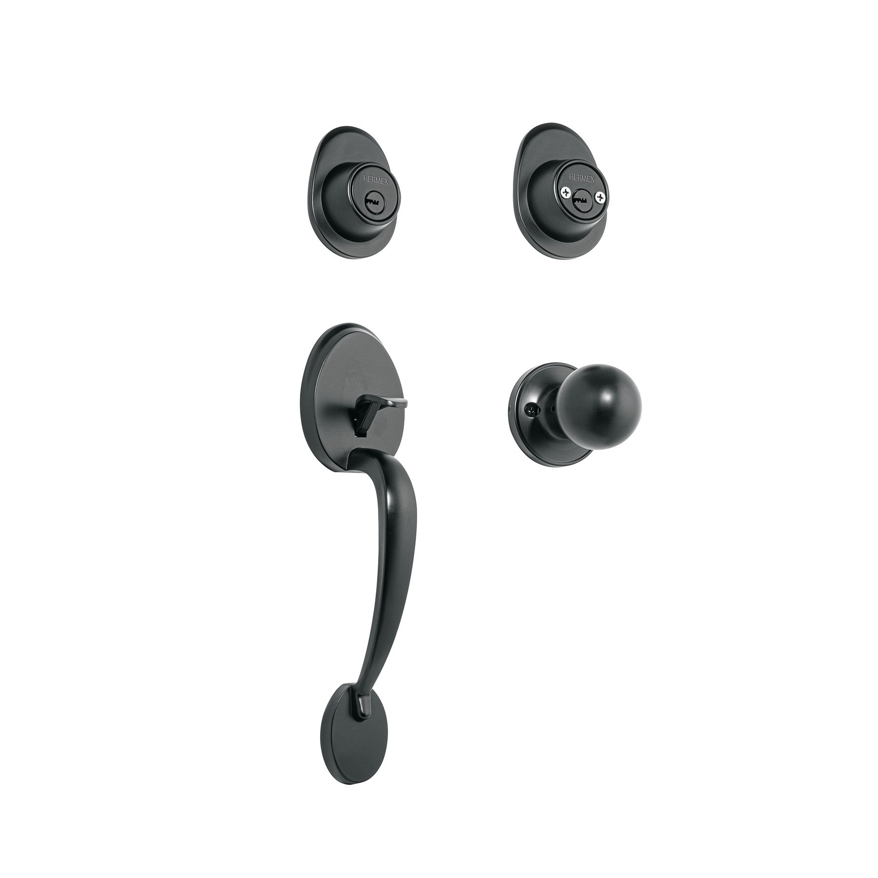 Jaladera/perilla Lugo llave-llave HERMEX Negro