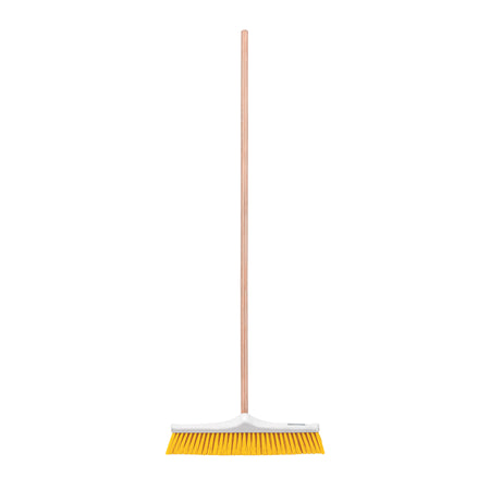 Cepillo industrial cerda suave de con bastón de madera, Klintek 50 cm