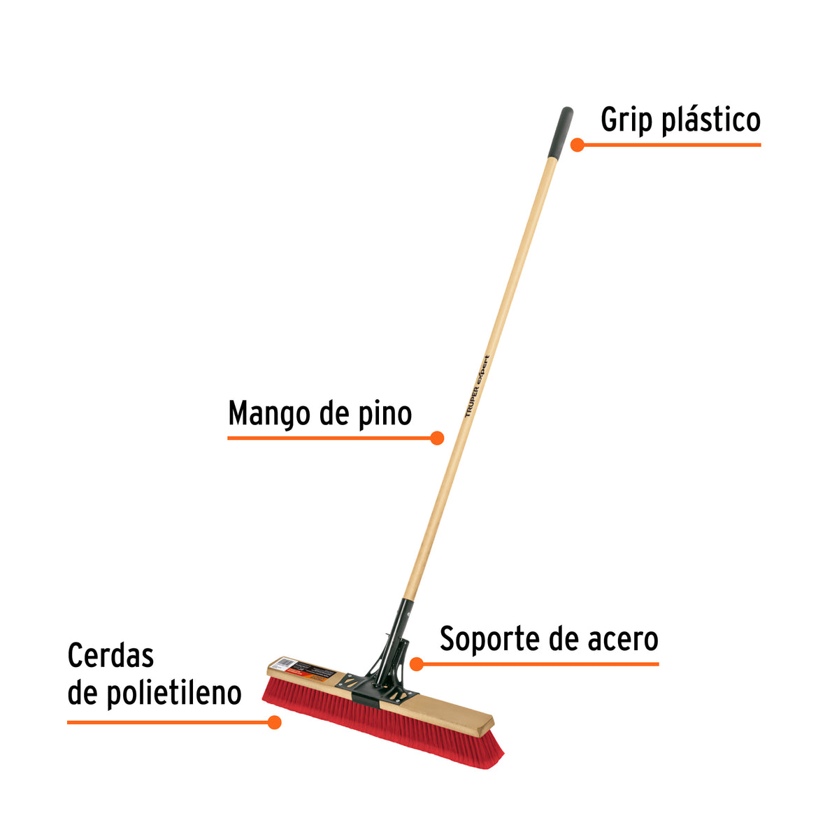 Cepillo multisuperficies cerdas PE mango 60 cm EXPERT