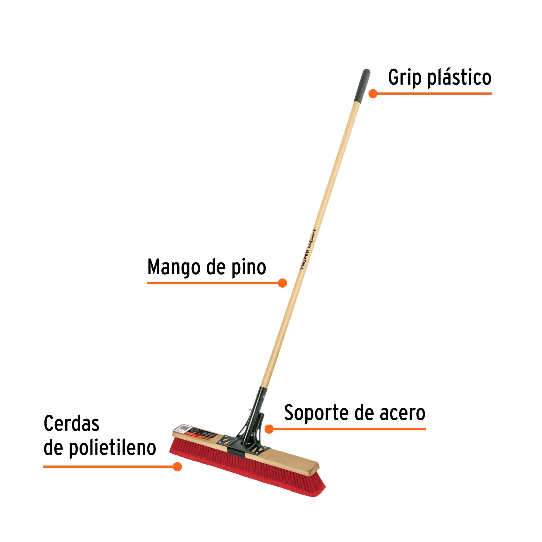 Cepillo multisuperficies cerdas PE mango 60 cm EXPERT
