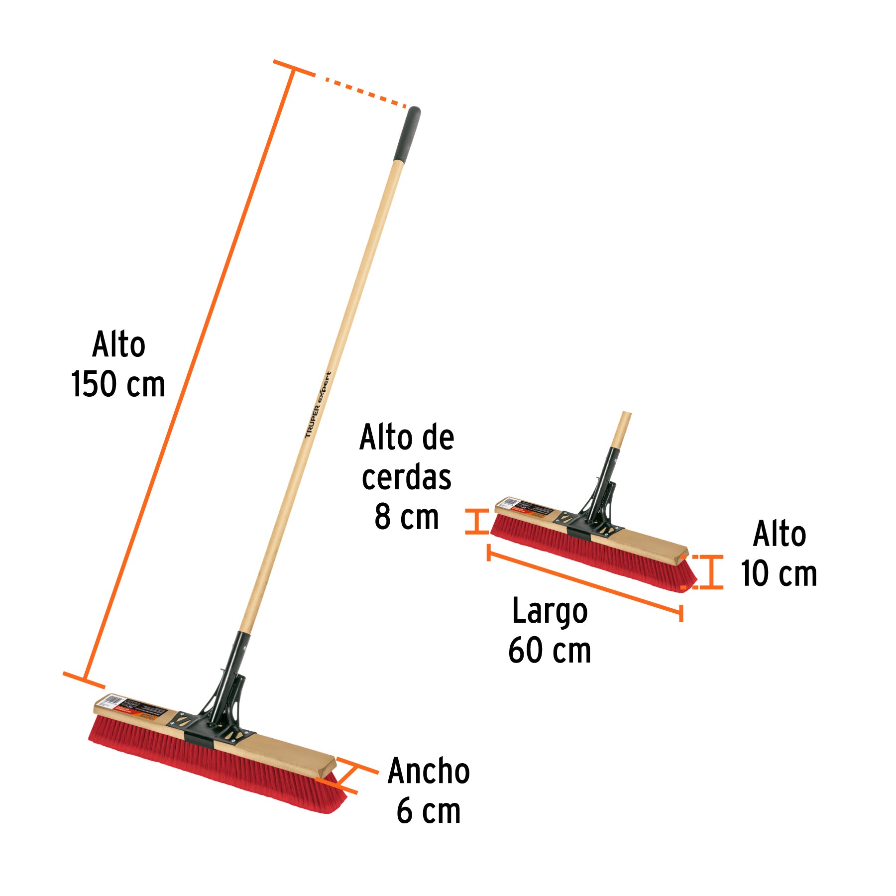Cepillo multisuperficies cerdas PE mango 60 cm EXPERT