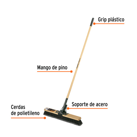Cepillo superficies rugosas cerdas PP mango 60 cm EXPERT