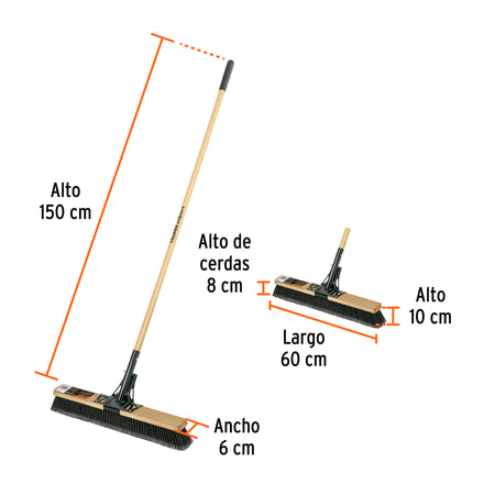 Cepillo superficies rugosas cerdas PP mango 60 cm EXPERT
