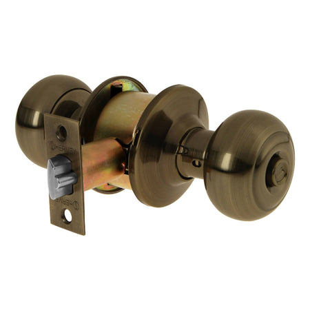 Cerradura tipo oval para recamara laton antiguo HERMEX