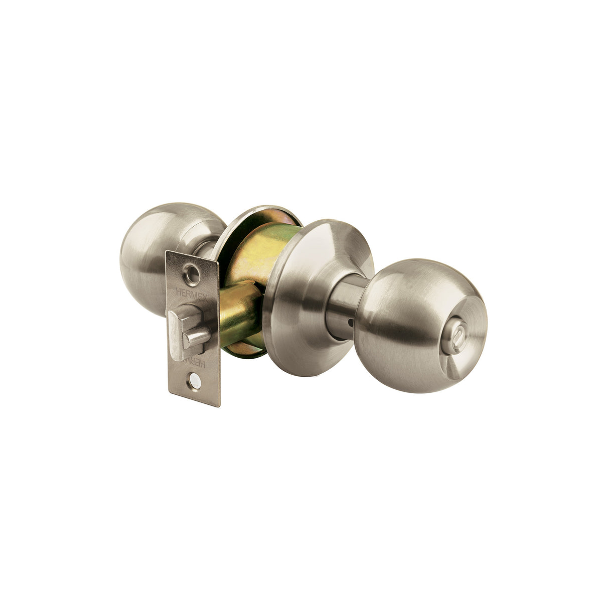 Cerradura tipo esfera para entrada niquel satin HERMEX