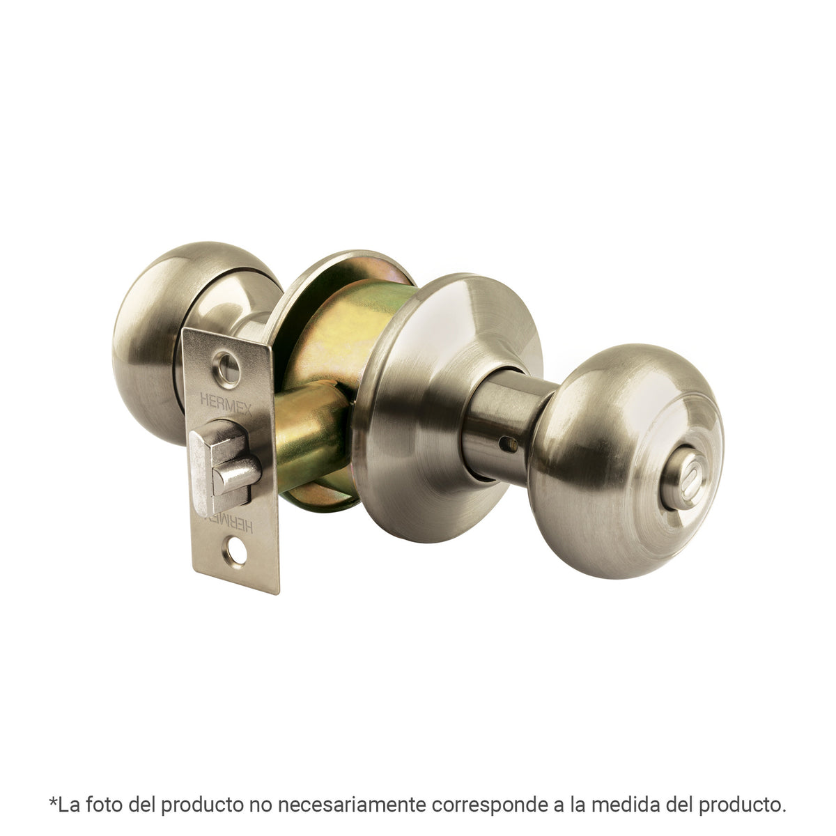 Cerradura tipo oval para entrada niquel satin HERMEX