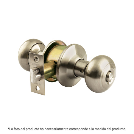 Cerradura tipo oval para entrada niquel satin HERMEX