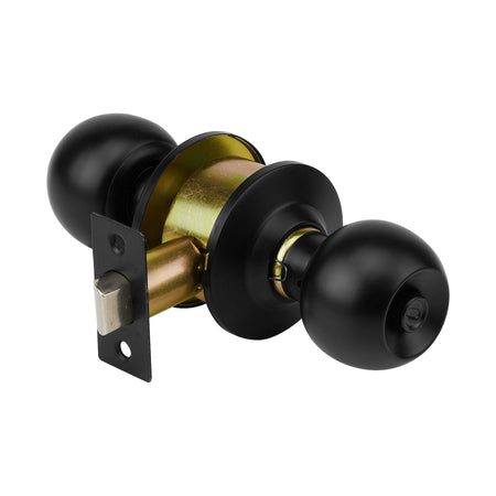 Cerradura pomo negro esfera bano HERMEX