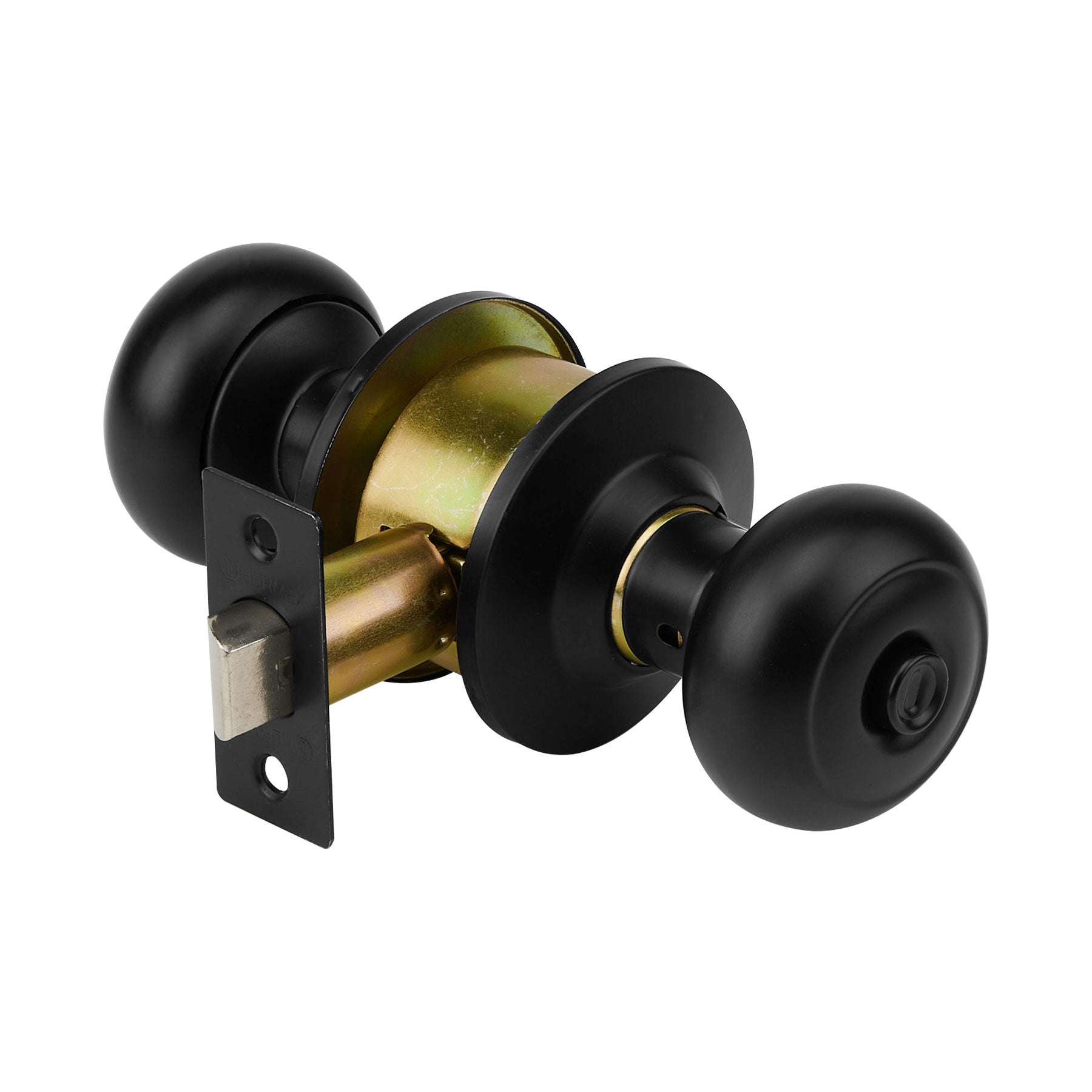 Cerradura pomo negro oval bano HERMEX