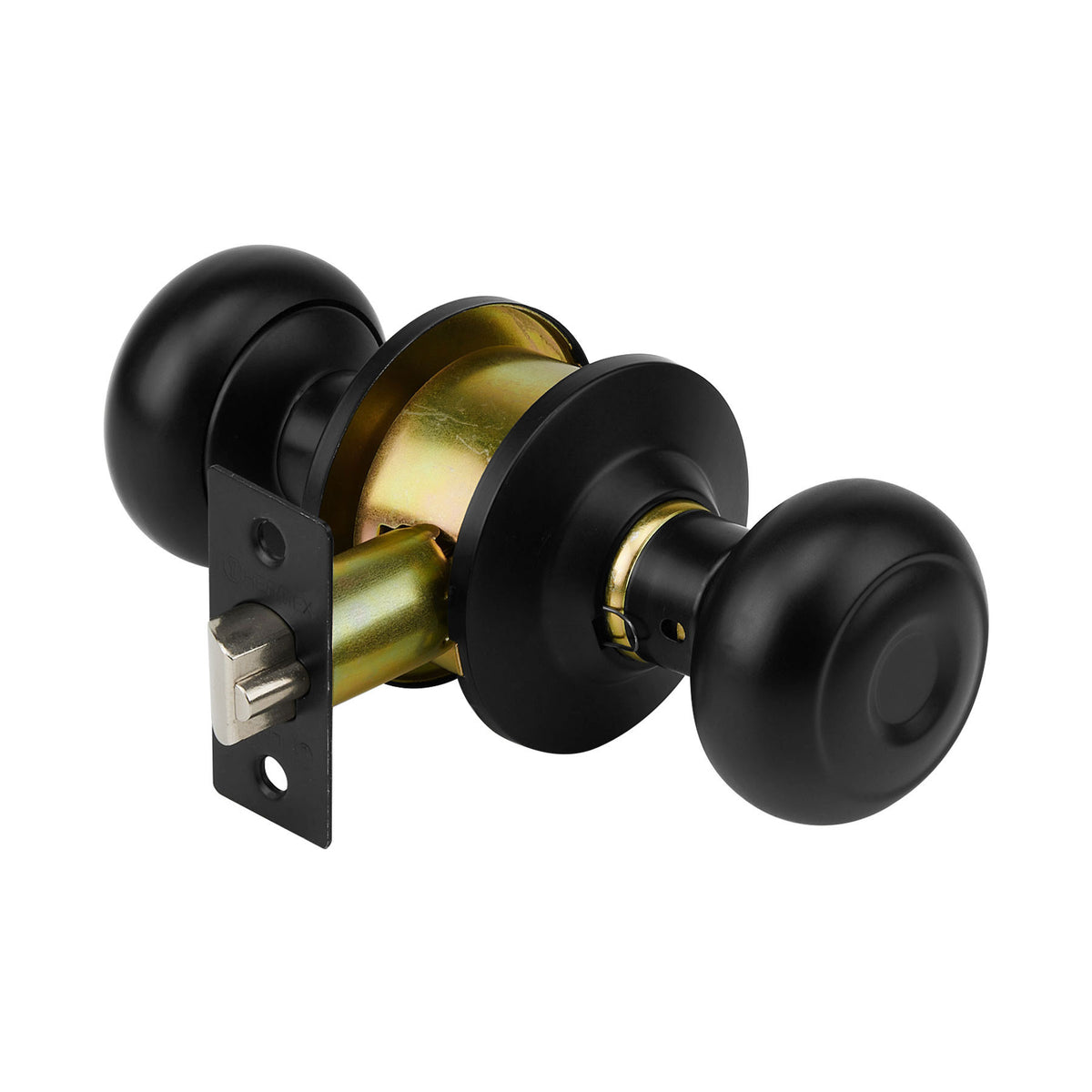 Cerradura pomo negro oval entrada HERMEX