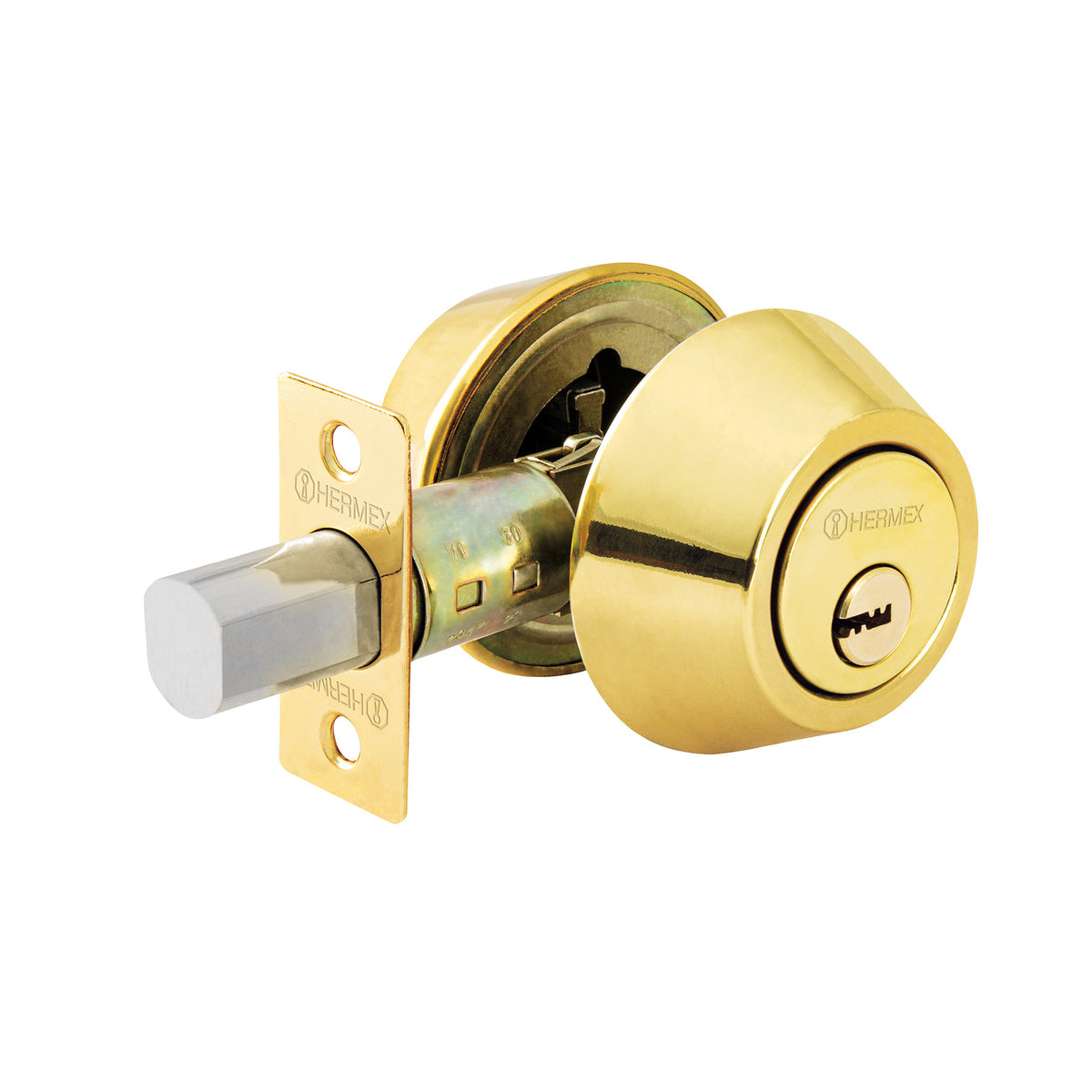 Cerrojo llave-llave llave puntos HERMEX brillante