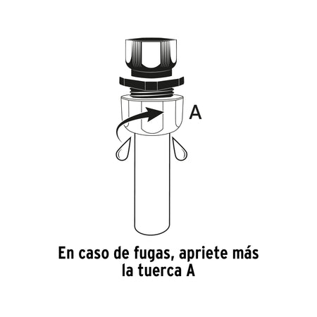 Conector 1/2" hembra de ABS con tuerca de ajuste manual