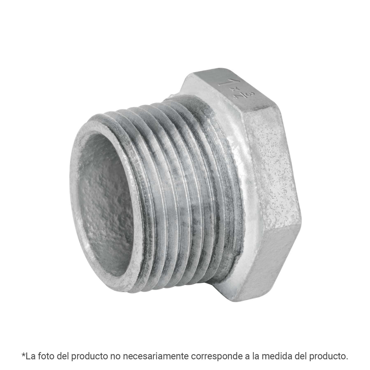 Reduccion bushing acero galvanizado 1/2x1/4" FOSET