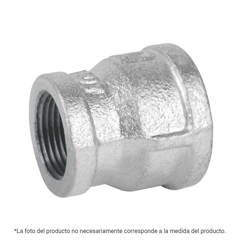 Reducción campana acero galvanizado 1/2x1/4', FOSET