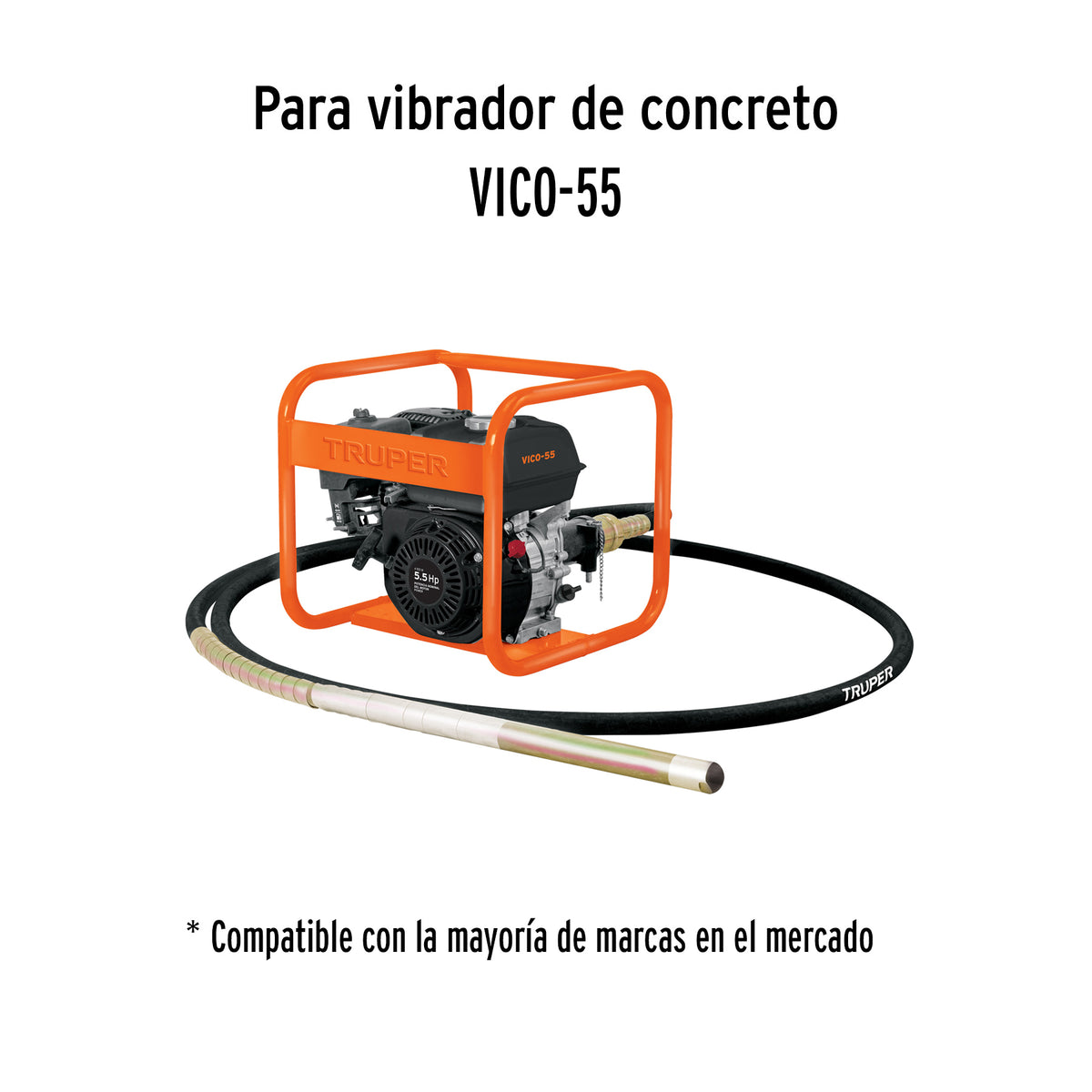 Chicote 6 m para Vibrador de concreto Truper